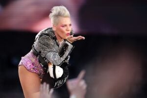 P!NK performs on stage during the P!NK Summer Carnival 2023 Tour