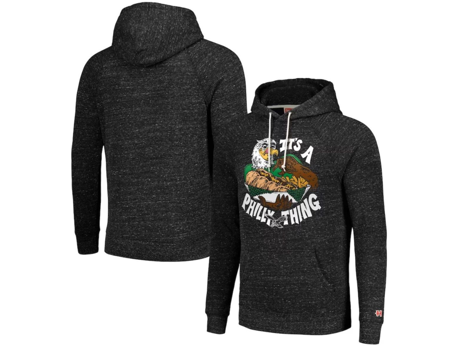 Unisex Homage Charcoal Philadelphia Eagles NFL x Guy Fieri’s Flavortown Tri-Blend Pullover Hoodie