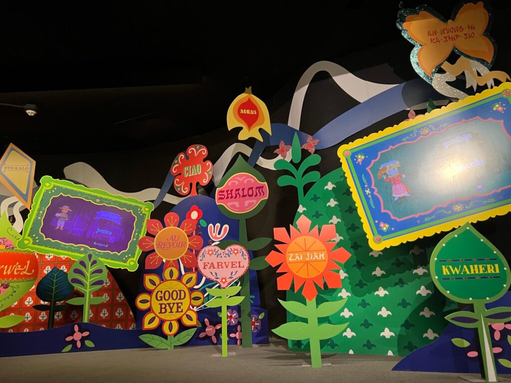 photo of the end of the It's a Small World Ride at Disney World