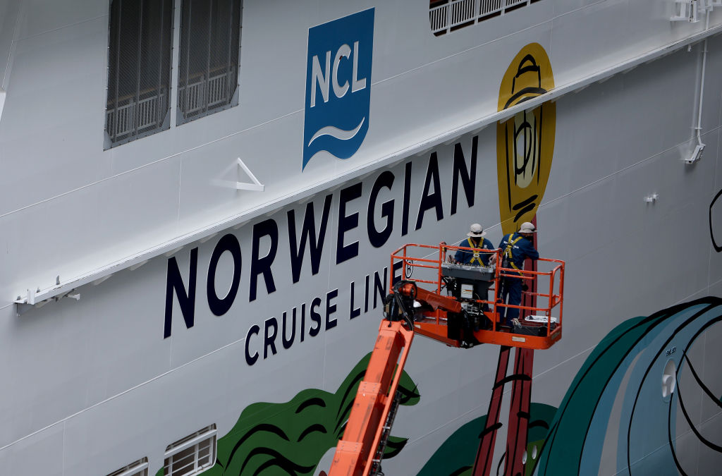 The Norwegian Gateway cruise ship is moored at PortMiami on January 07, 2022 in Miami, Florida. Cruise line coming to Philadelphia Port.