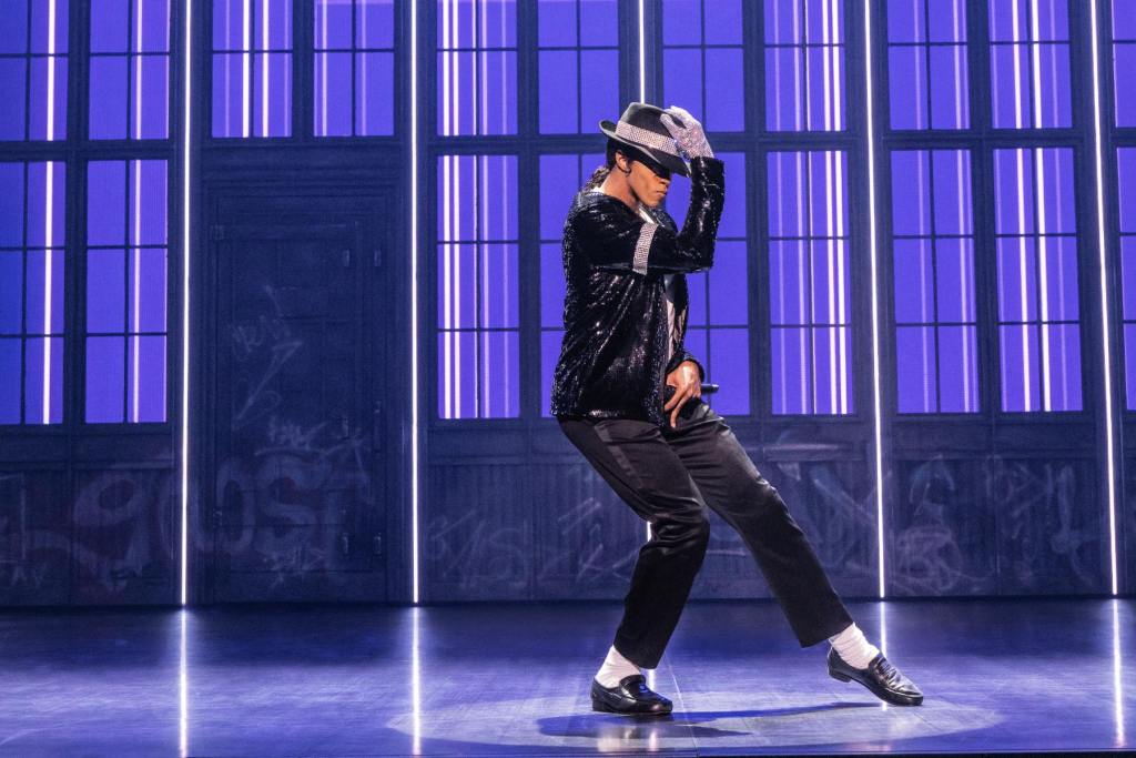 MJ: The Musical makes its debut in Philadelphia this January. Photo shows the Michael Jackson character dancing center stage.